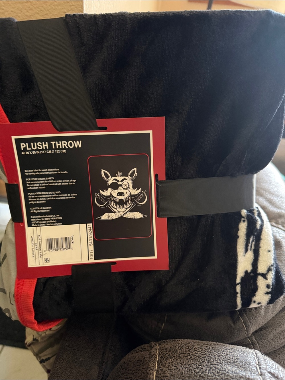 Foxy Five Nights At Freddy’s Plush Throw